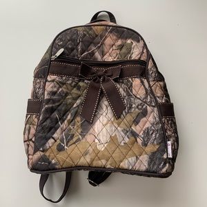 Camouflage over the shoulder purse